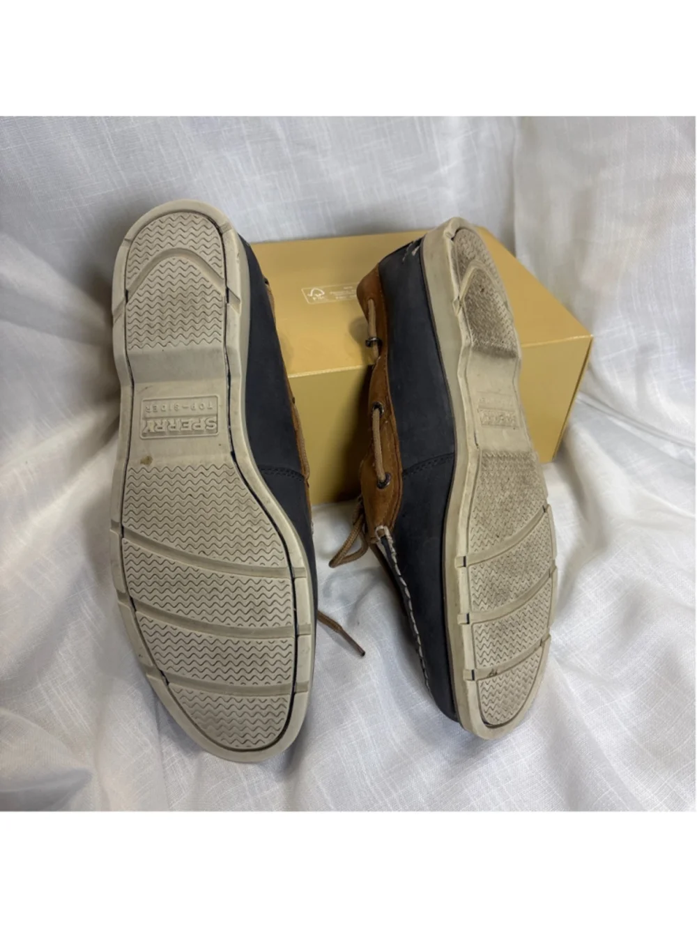 SPERRY Top-Siders Navy LEATHER, sz 8.5